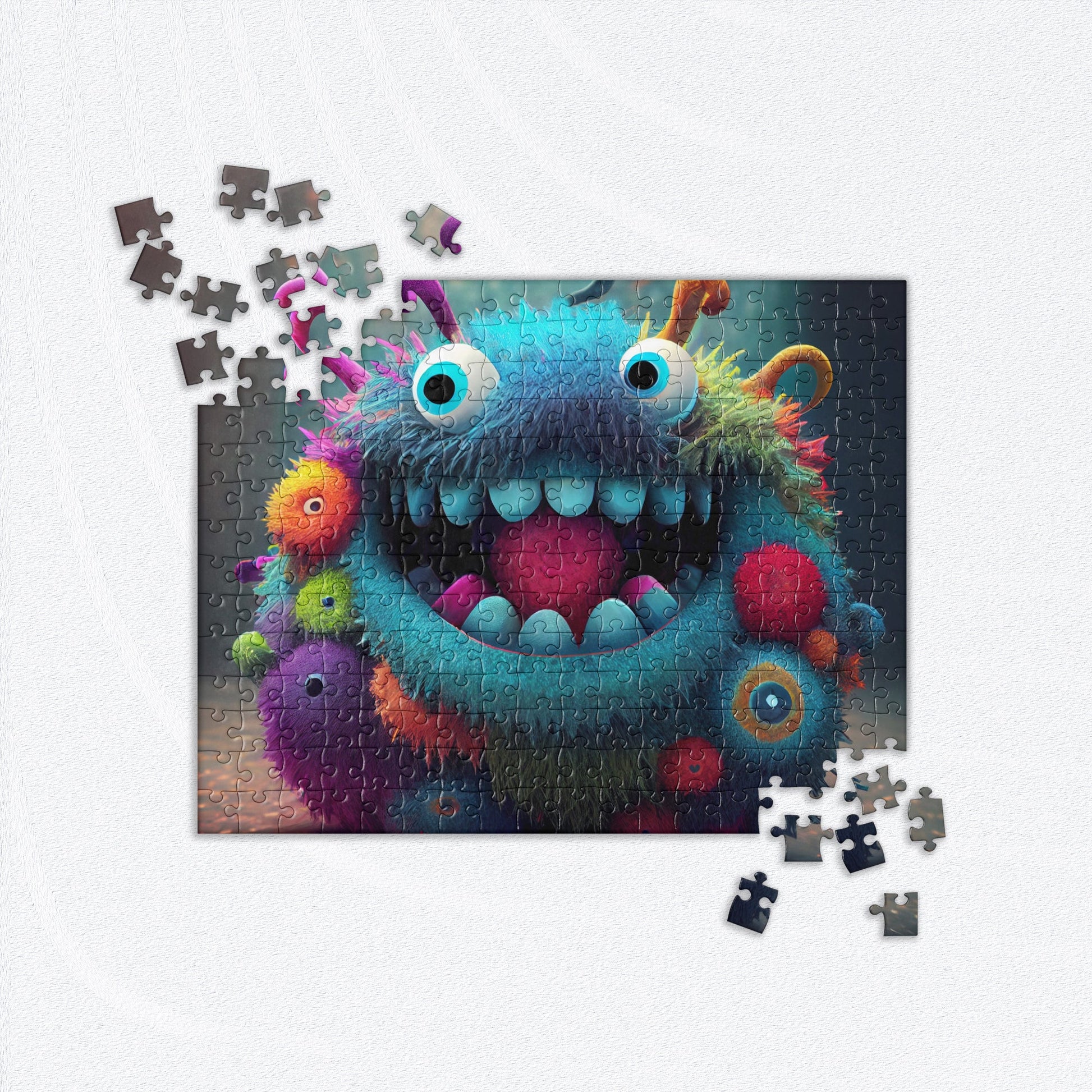 HAPPY MONSTER Jigsaw Puzzle - 520 Pieces - Premium Jigsaw Puzzle from The Wishful Fish Kids - Just $38.00! Shop now at The Wishful Fish Kids