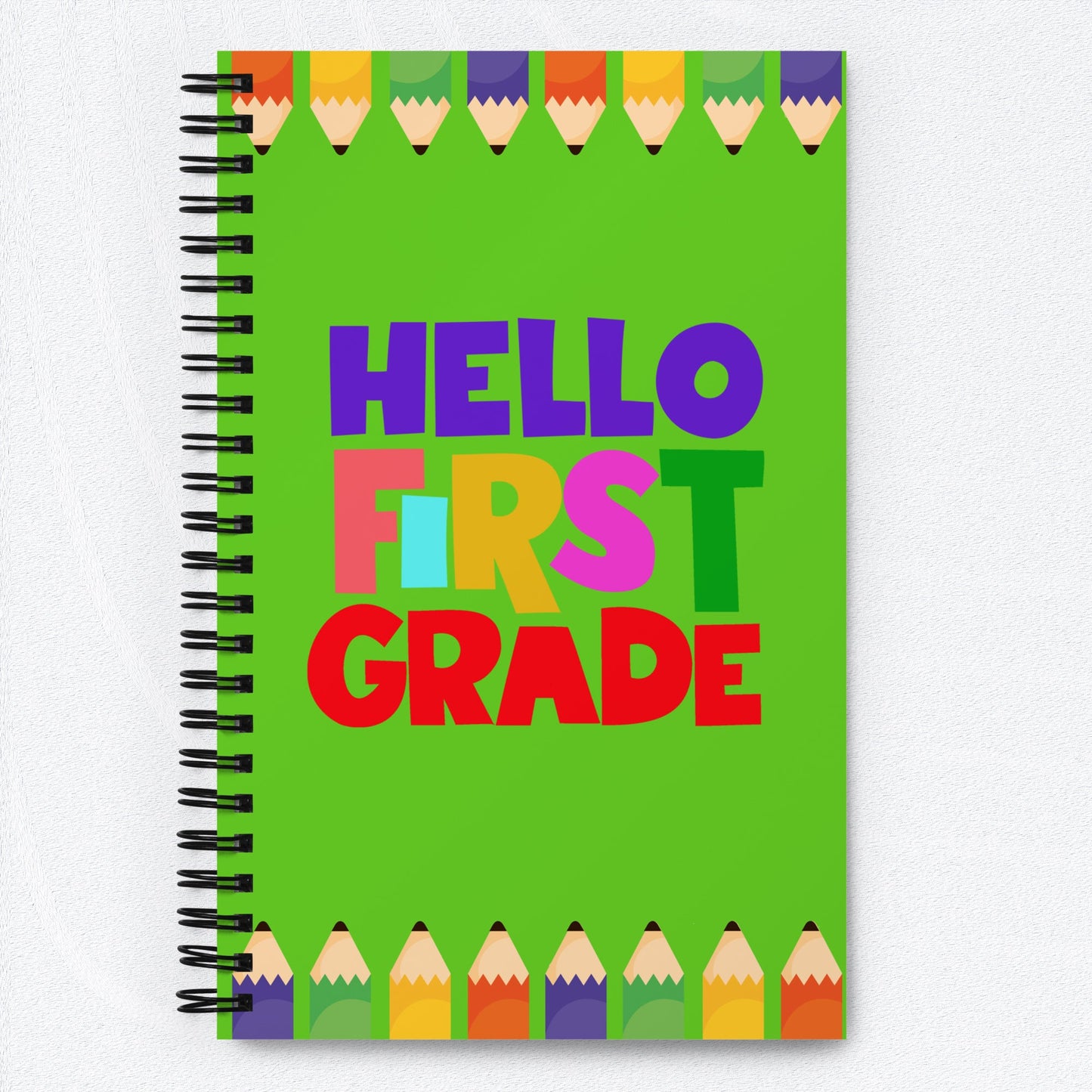 HELLO FIRST GRADE Spiral Notebook - Premium Spiral Notebook from The Wishful Fish Kids - Just $24.00! Shop now at The Wishful Fish Kids