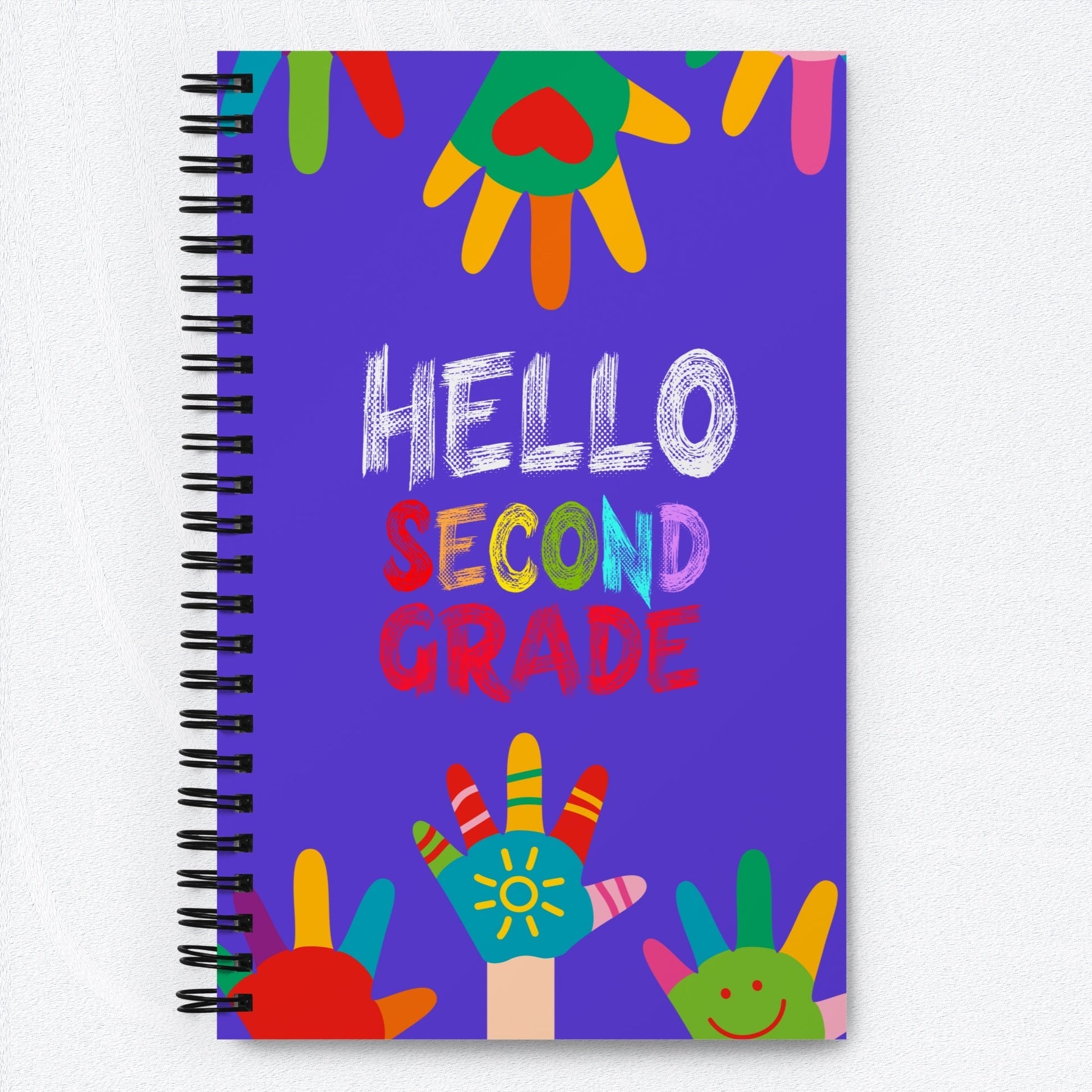 HELLO SECOND GRADE Spiral Notebook - Premium Spiral Notebook from The Wishful Fish Kids - Just $24.00! Shop now at The Wishful Fish Kids