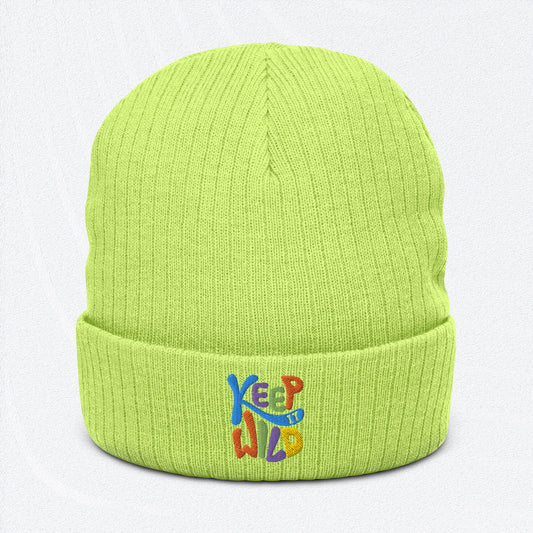 KEEP IT WILD Ribbed Knit Beanie - Unisex - Premium Beanie Hat from The Wishful Fish Kids - Just $28.00! Shop now at The Wishful Fish Kids