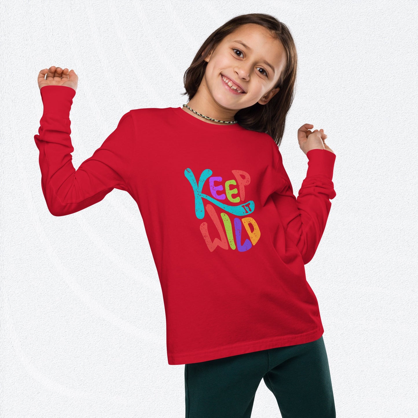 KEEP IT WILD Youth Long Sleeve T Shirt  Sizes S-L - Premium Long Sleeve T-Shirt from The Wishful Fish Kids - Just $29.00! Shop now at The Wishful Fish Kids