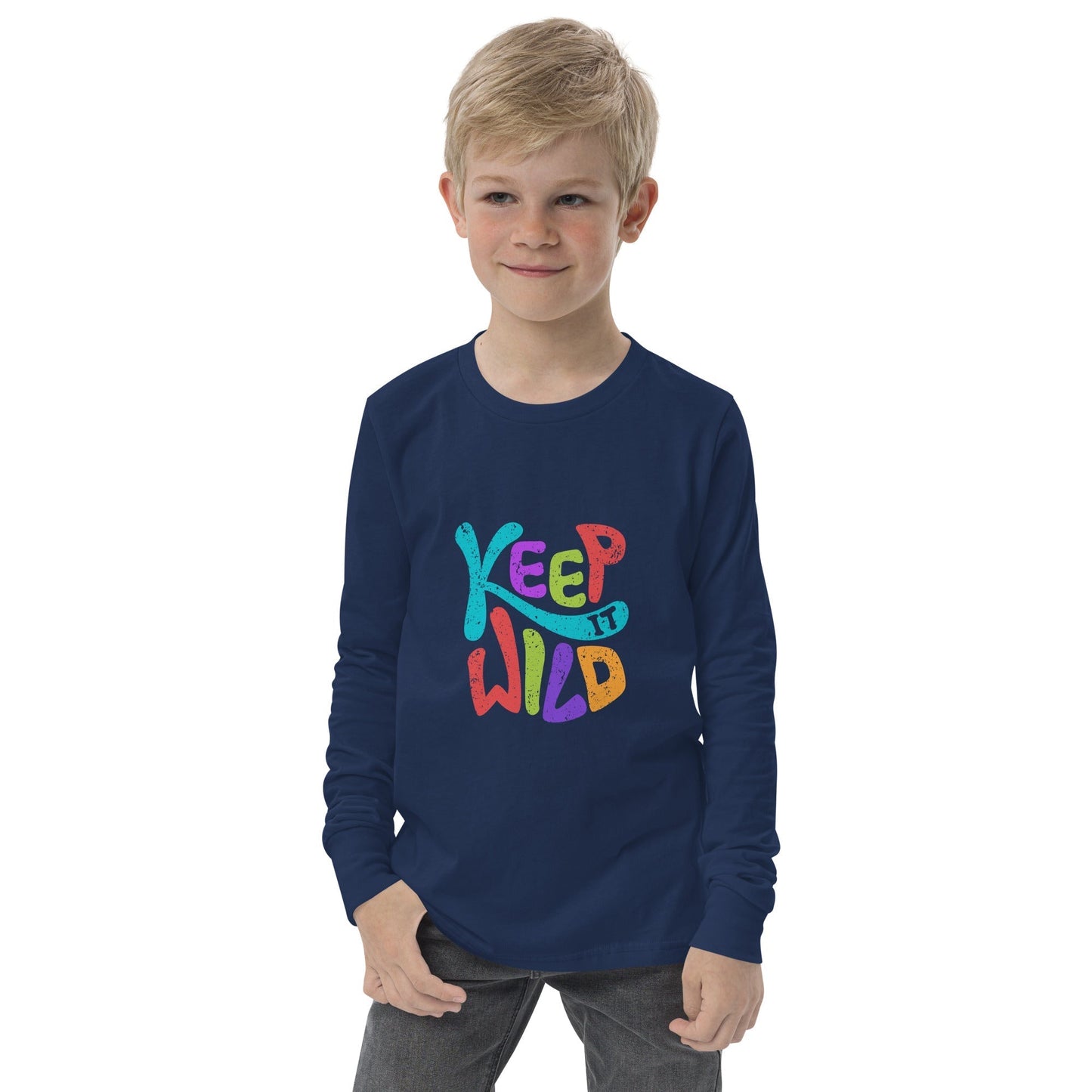 KEEP IT WILD Youth Long Sleeve T Shirt  Sizes S-L - Premium Long Sleeve T-Shirt from The Wishful Fish Kids - Just $29.00! Shop now at The Wishful Fish Kids