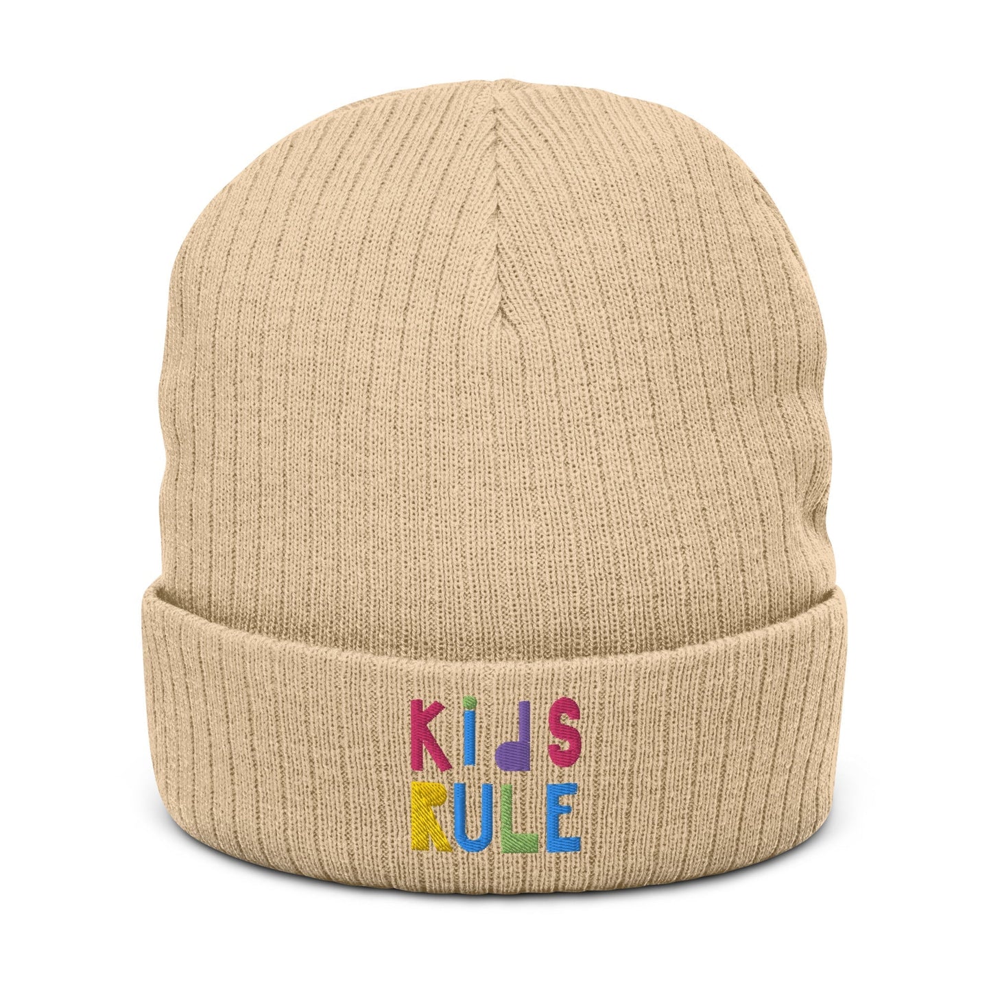 KIDS RULE Ribbed Knit Beanie - Premium Beanie Hat from The Wishful Fish Kids - Just $28.00! Shop now at The Wishful Fish Kids