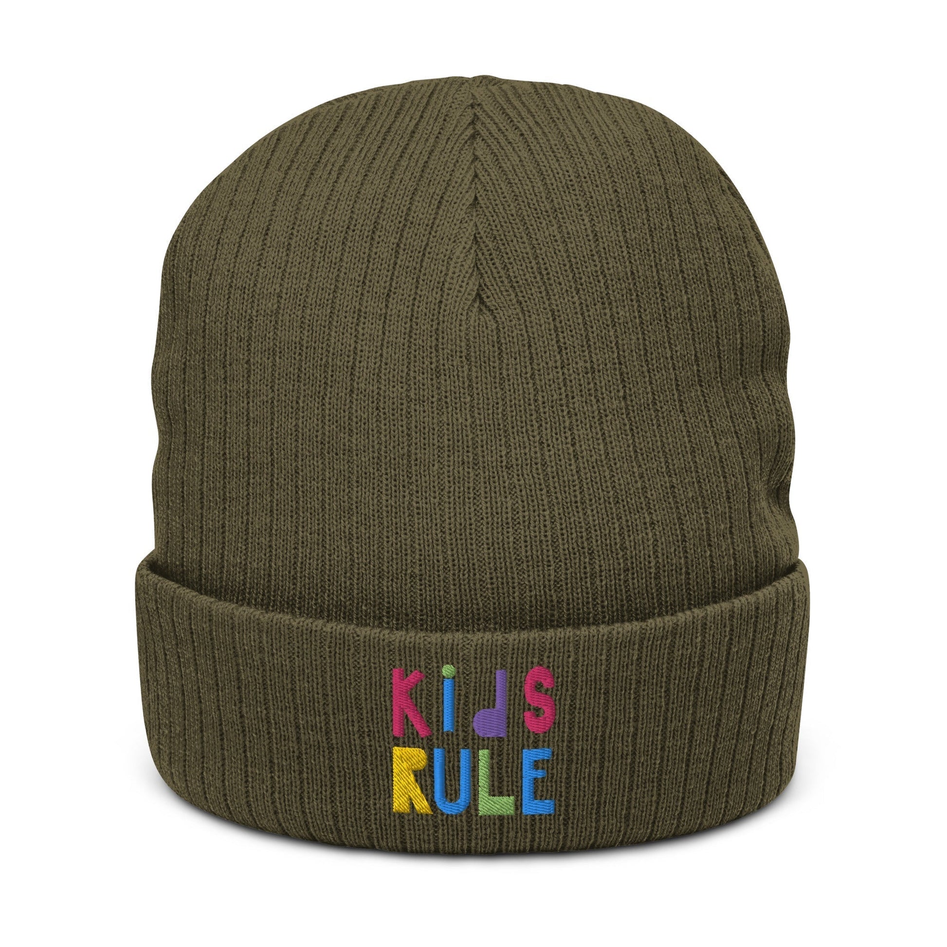 KIDS RULE Ribbed Knit Beanie - Premium Beanie Hat from The Wishful Fish Kids - Just $28.00! Shop now at The Wishful Fish Kids