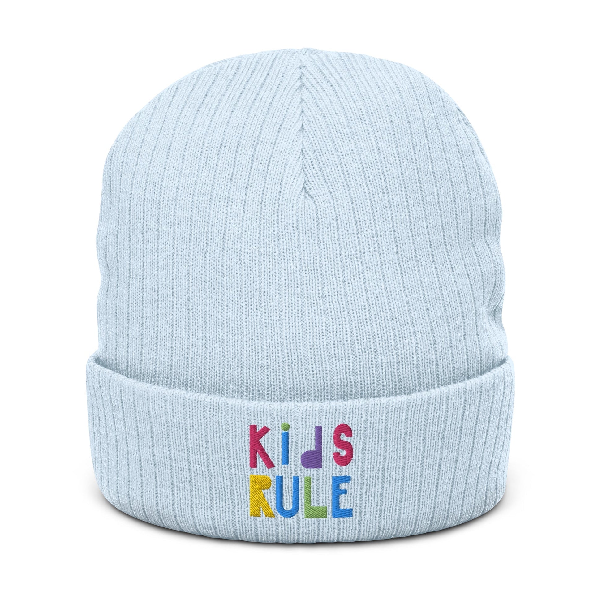 KIDS RULE Ribbed Knit Beanie - Premium Beanie Hat from The Wishful Fish Kids - Just $28.00! Shop now at The Wishful Fish Kids