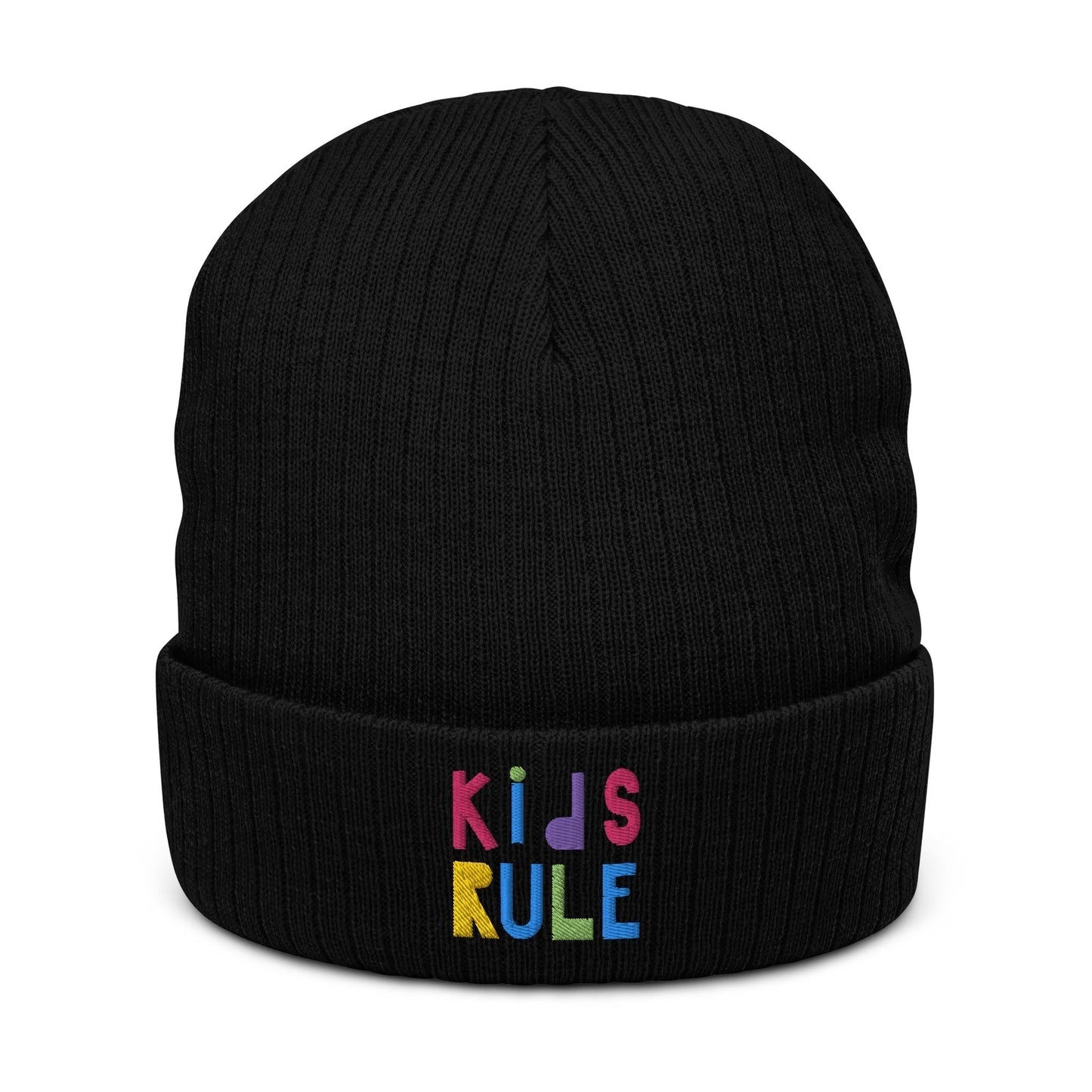 KIDS RULE Ribbed Knit Beanie - Premium Beanie Hat from The Wishful Fish Kids - Just $28.00! Shop now at The Wishful Fish Kids