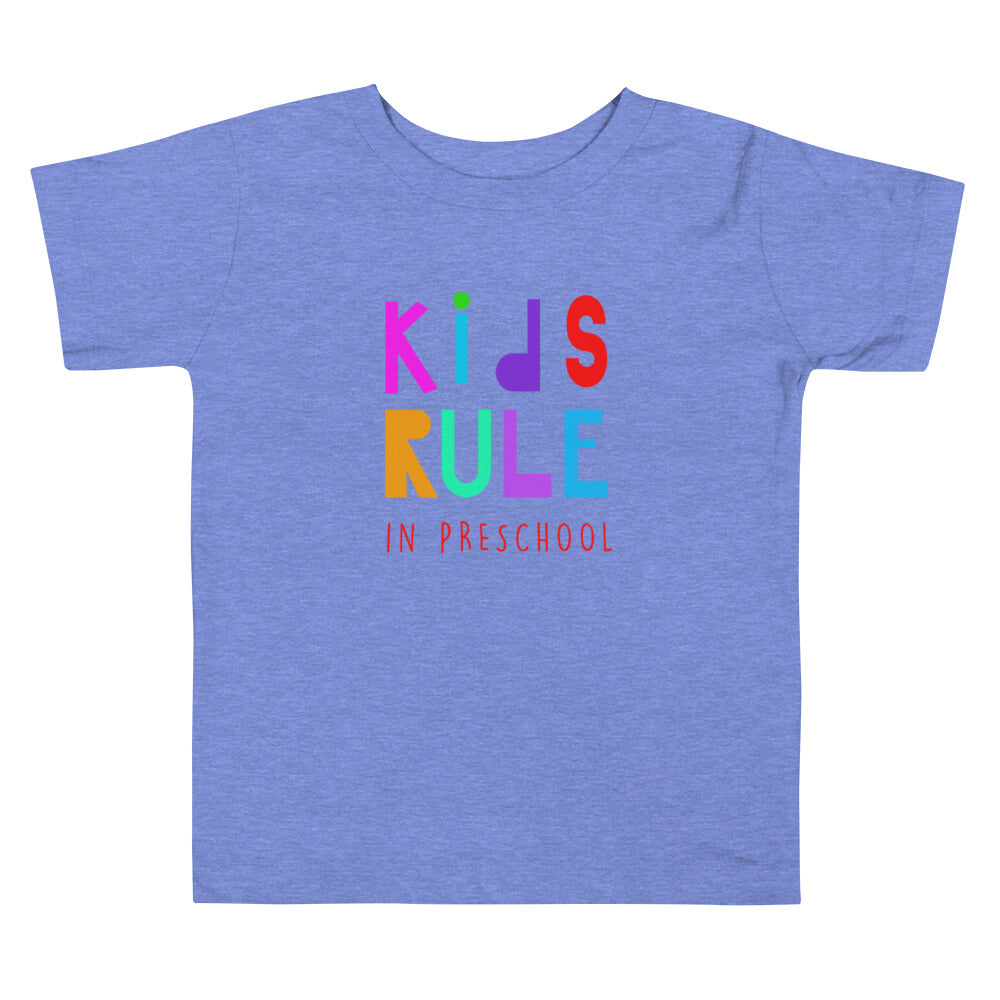 KIDS RULE in PRESCHOOL Toddler T-Shirt - Sizes 2T-5T - Premium T-Shirts from The Wishful Fish Kids - Just $27.00! Shop now at The Wishful Fish Kids