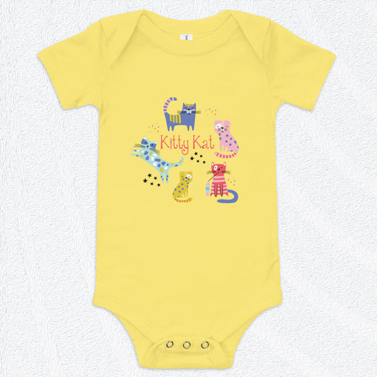 KITTY KAT Baby One Piece - Premium One Piece from The Wishful Fish Kids - Just $24! Shop now at The Wishful Fish Kids