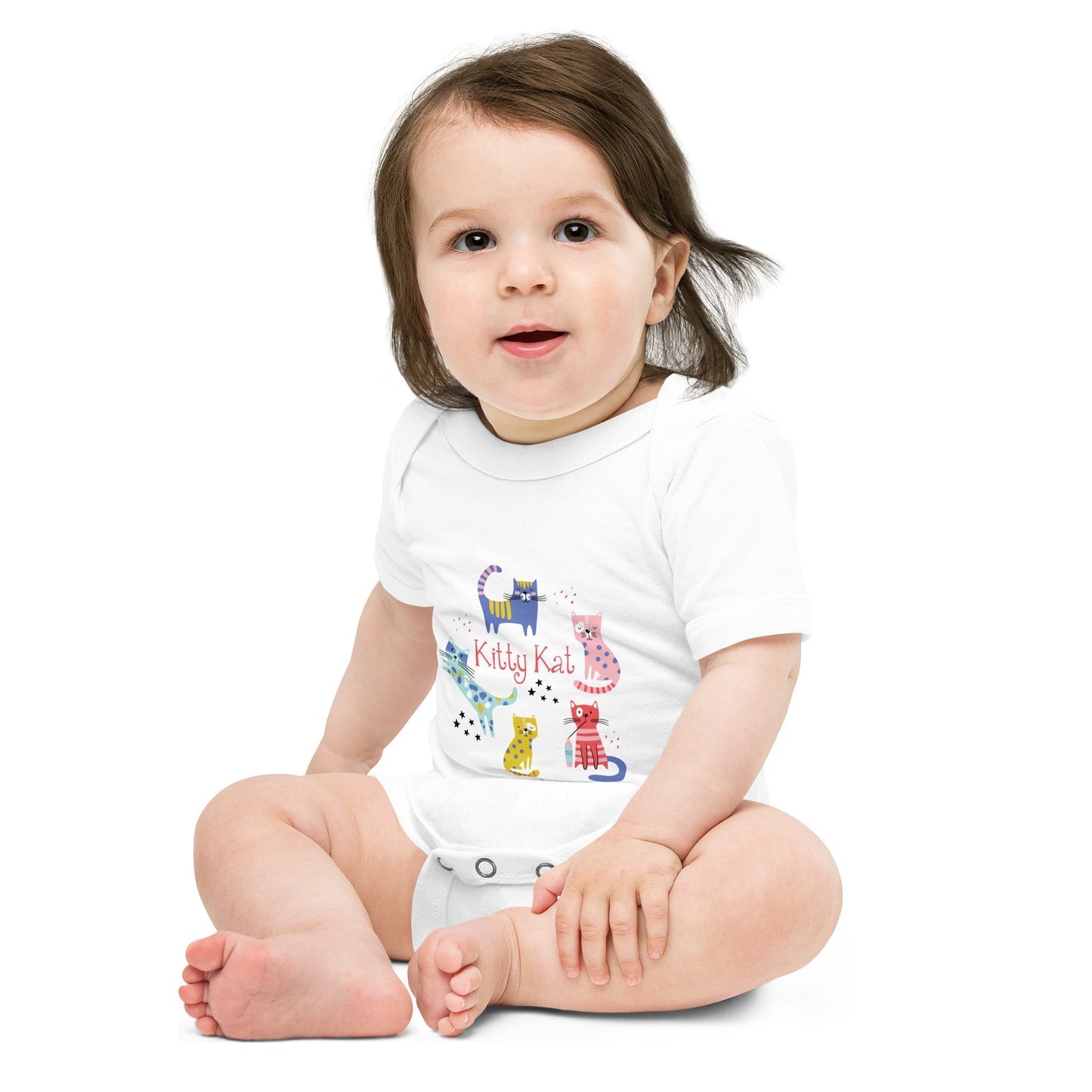 KITTY KAT Baby One Piece - Premium One Piece from The Wishful Fish Kids - Just $24! Shop now at The Wishful Fish Kids