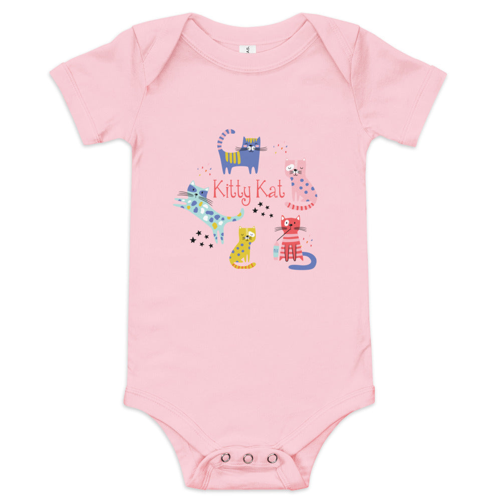 KITTY KAT Baby One Piece - Premium One Piece from The Wishful Fish Kids - Just $24! Shop now at The Wishful Fish Kids