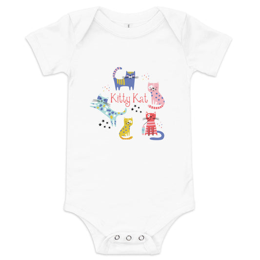 KITTY KAT Baby One Piece - Premium One Piece from The Wishful Fish Kids - Just $24! Shop now at The Wishful Fish Kids