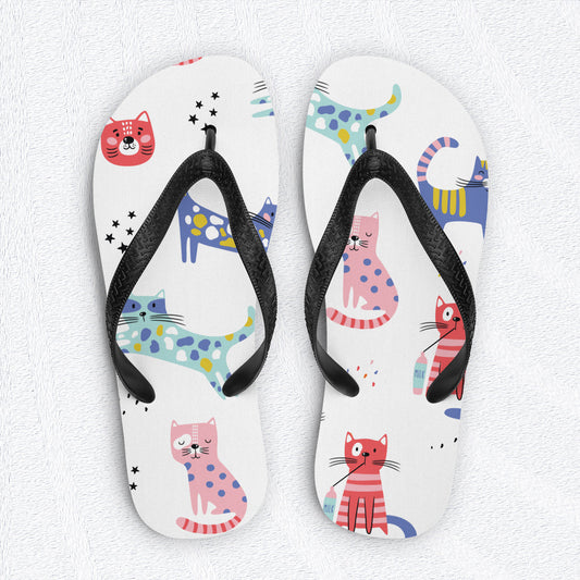 KITTY KAT Flip-Flops  Sizes S-L - Premium Flip Flops from The Wishful Fish Kids - Just $26.00! Shop now at The Wishful Fish Kids