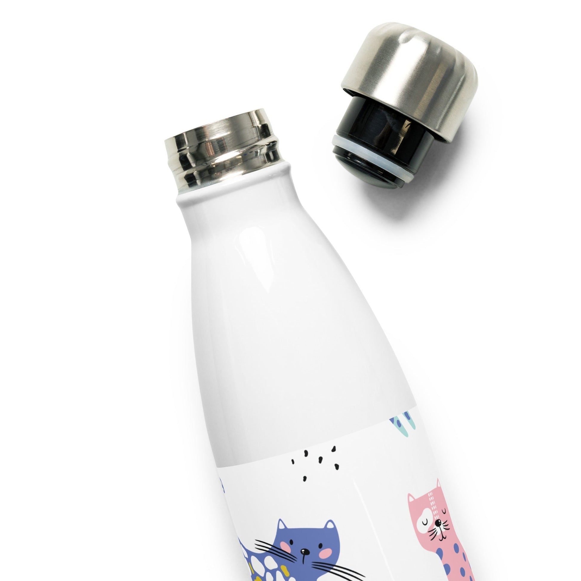 KITTY KAT Stainless Steel Water Bottle 17 oz - Premium Water Bottle from The Wishful Fish Kids - Just $29.00! Shop now at The Wishful Fish Kids