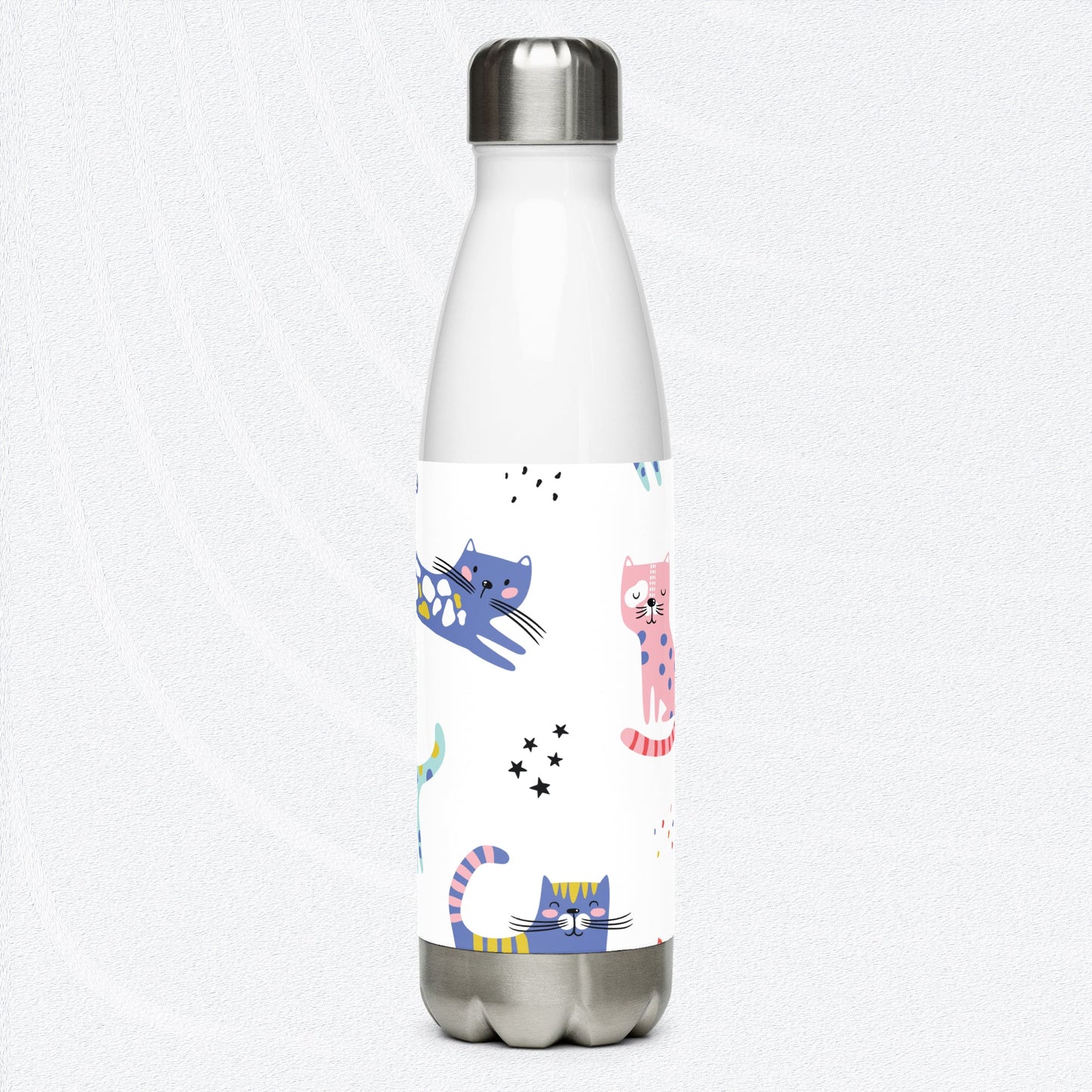 KITTY KAT Stainless Steel Water Bottle 17 oz - Premium Water Bottle from The Wishful Fish Kids - Just $29.00! Shop now at The Wishful Fish Kids