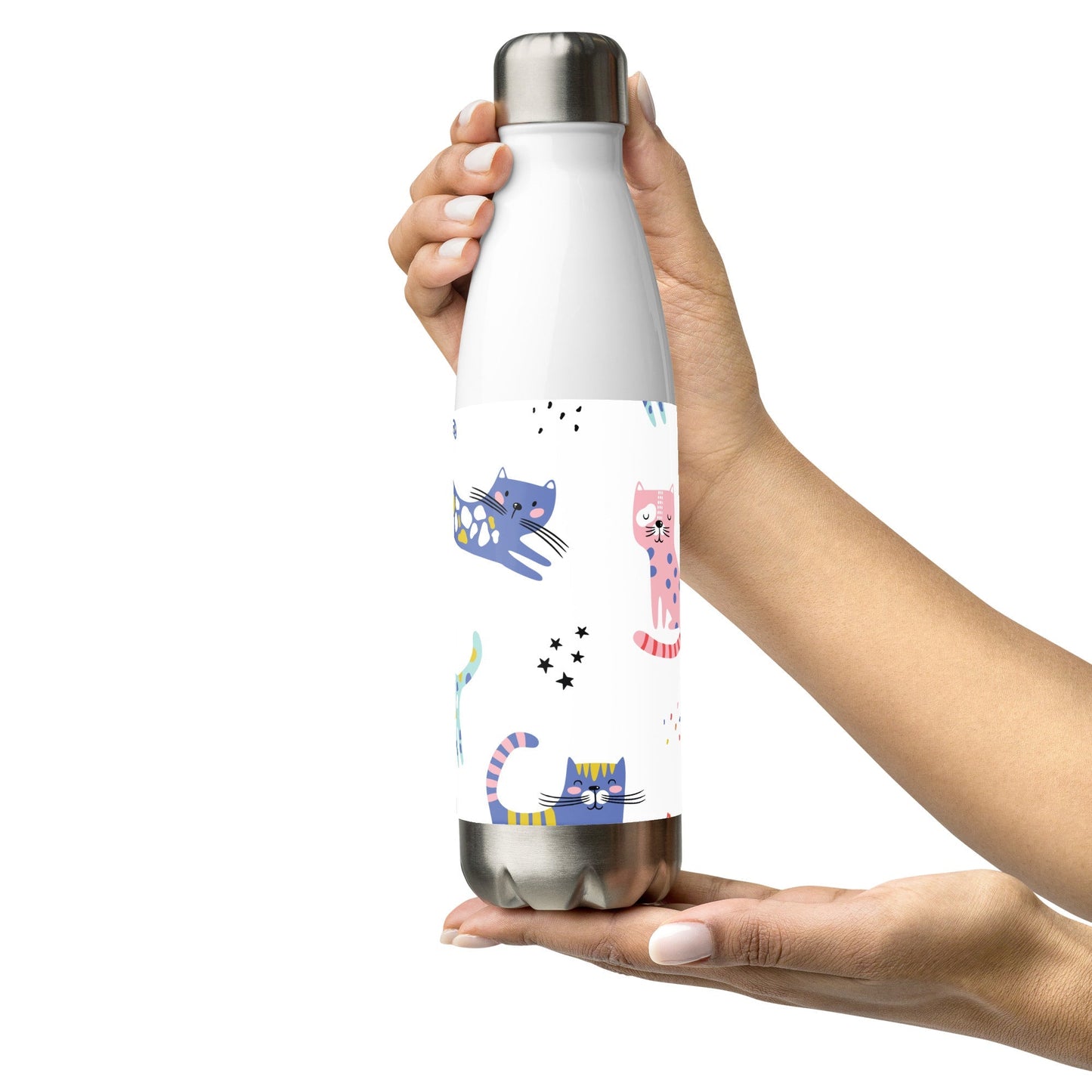 KITTY KAT Stainless Steel Water Bottle 17 oz - Premium Water Bottle from The Wishful Fish Kids - Just $29.00! Shop now at The Wishful Fish Kids