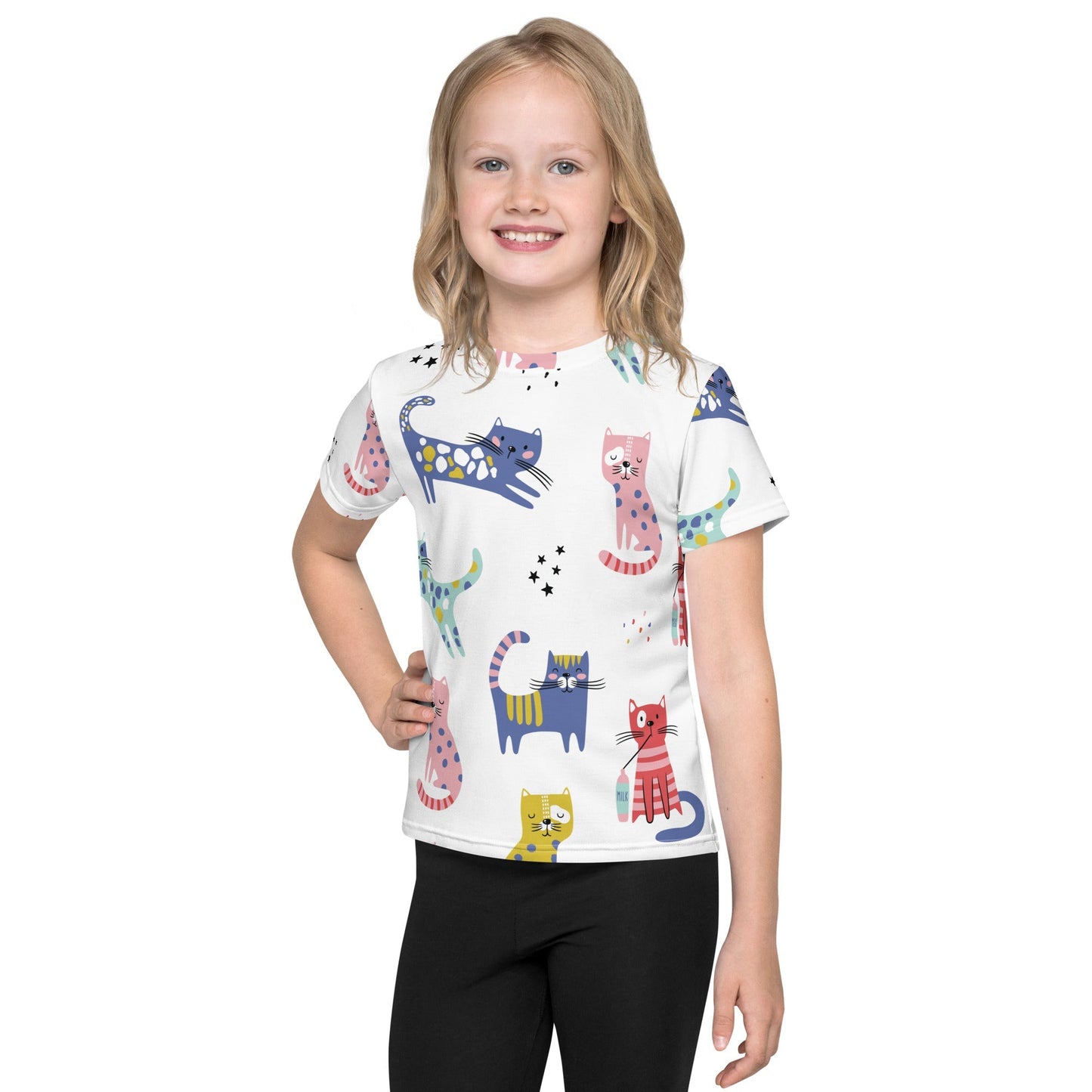 Kitty Kat Kids Crew Neck T Shirt  SIZES 2T-7 - Premium T Shirt from The Wishful Fish Kids - Just $27.00! Shop now at The Wishful Fish Kids