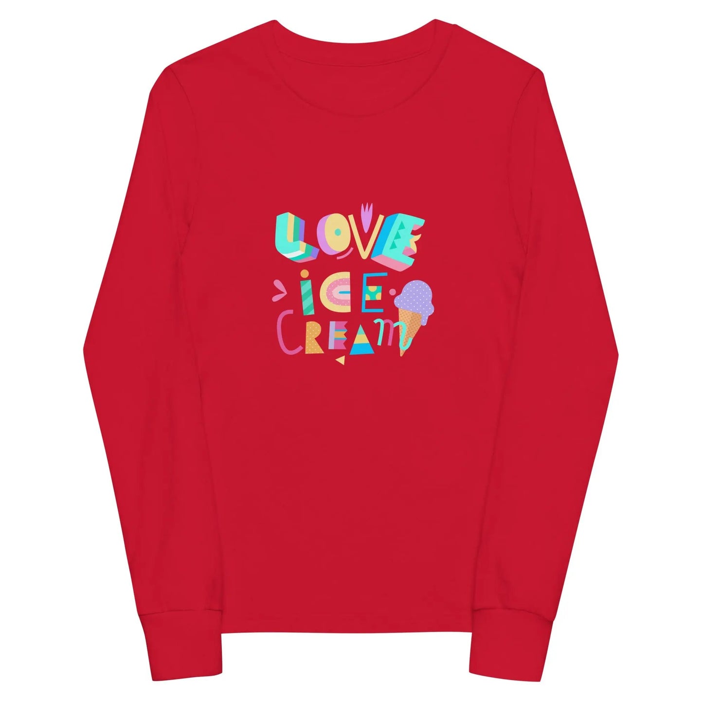 LOVE ICE CREAM Long Sleeve T-Shirt - Premium Long Sleeve T-Shirt from The Wishful Fish Kids - Just $29.50! Shop now at The Wishful Fish Kids
