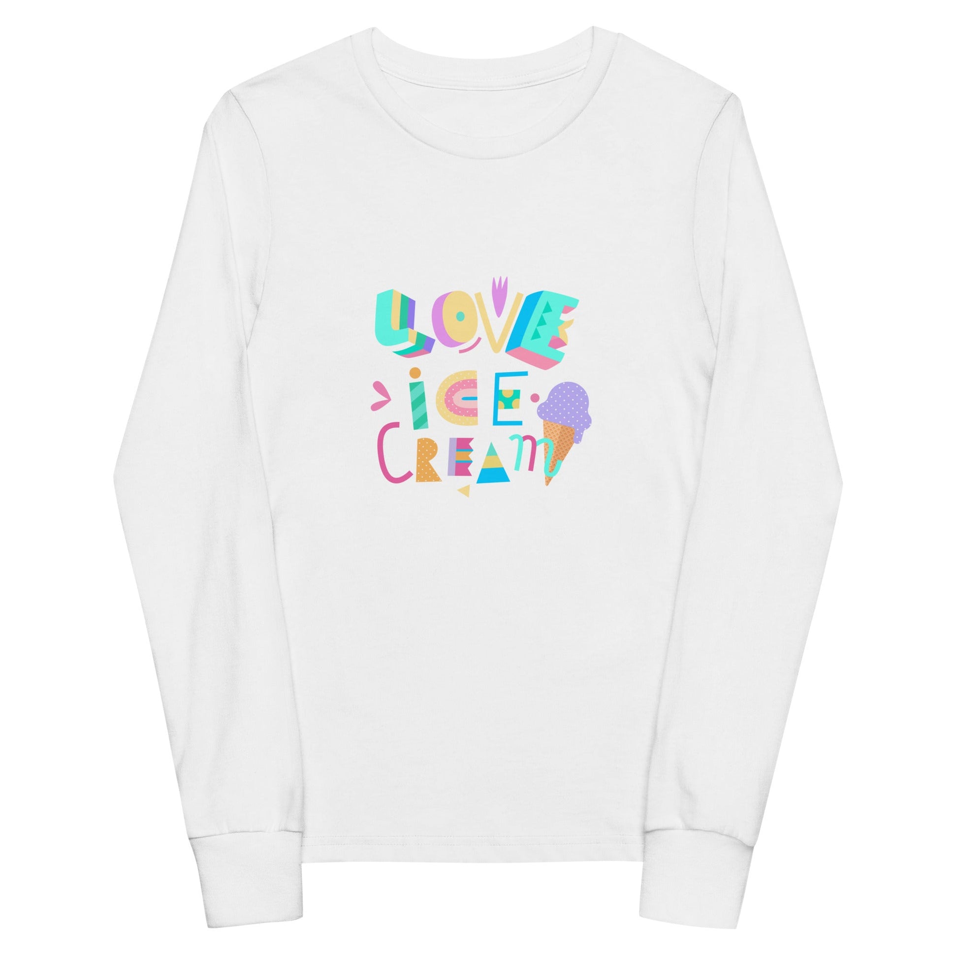 LOVE ICE CREAM Youth Long Sleeve T-Shirt - Sizes S-L - Premium Long Sleeve T-Shirt from The Wishful Fish Kids - Just $29.50! Shop now at The Wishful Fish Kids