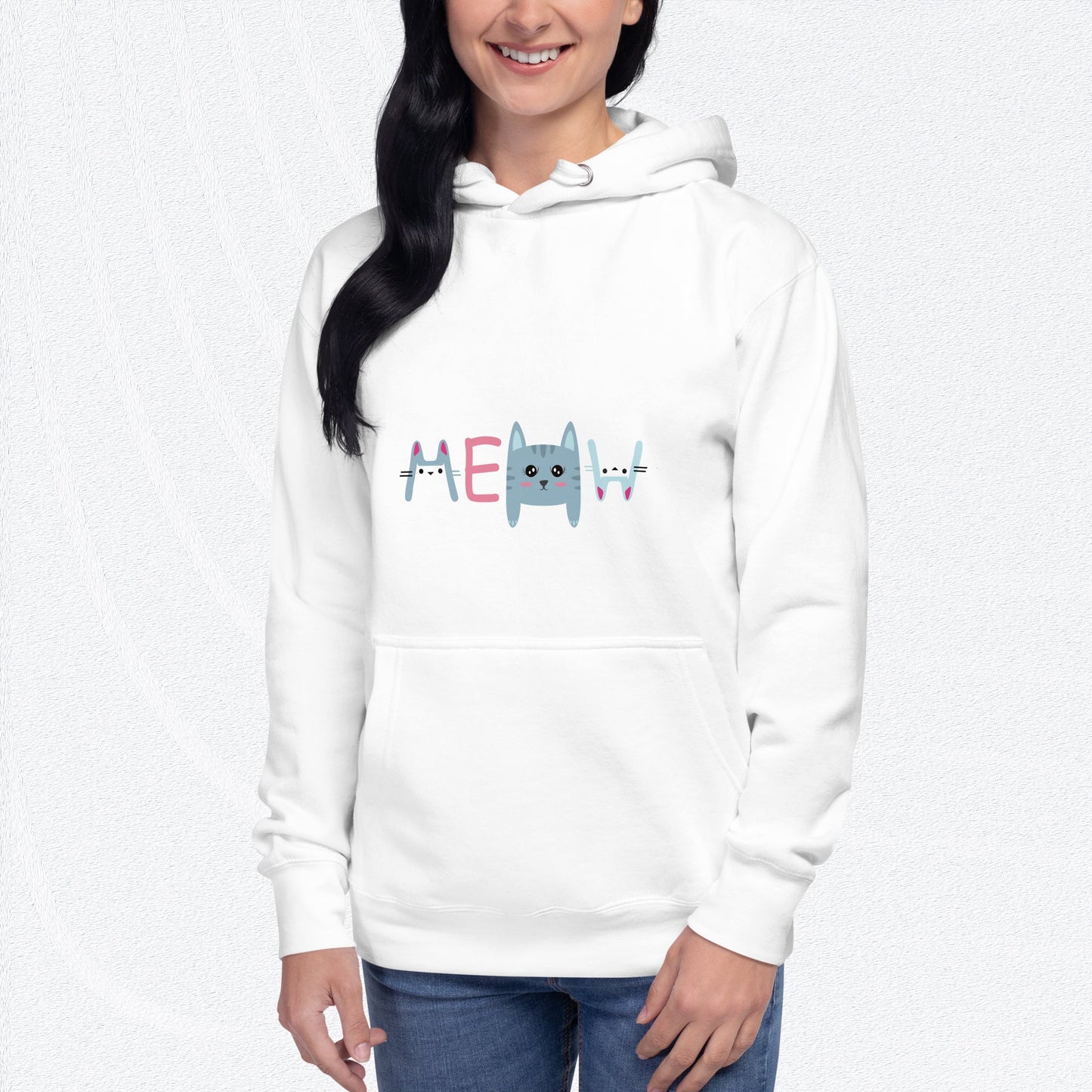 MEOW Unisex Hoodie - Teens - Sizes S-3XL - Premium Hoodie from The Wishful Fish Kids - Just $46.00! Shop now at The Wishful Fish Kids