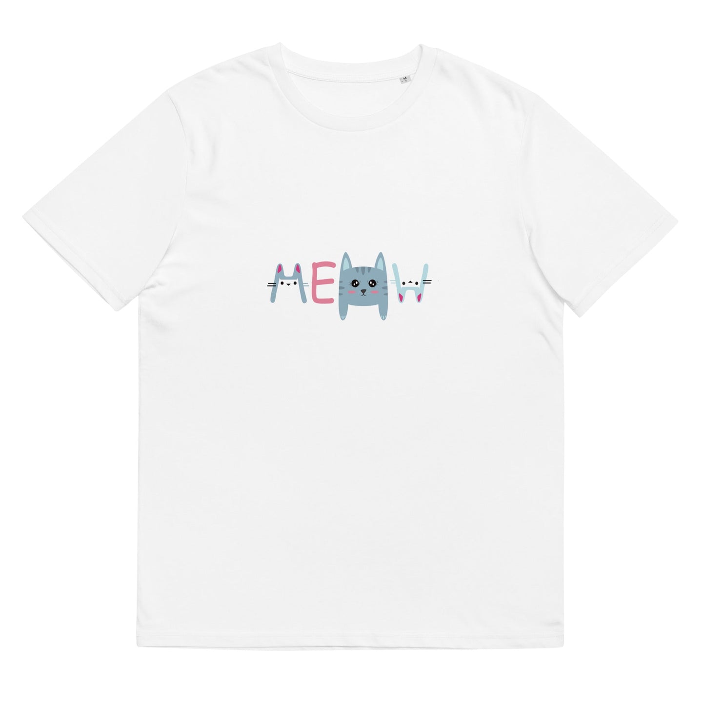 MEOW Unisex Organic Cotton T-shirt  Sizes S-5XL - Premium T-Shirt from The Wishful Fish Kids - Just $28.00! Shop now at The Wishful Fish Kids