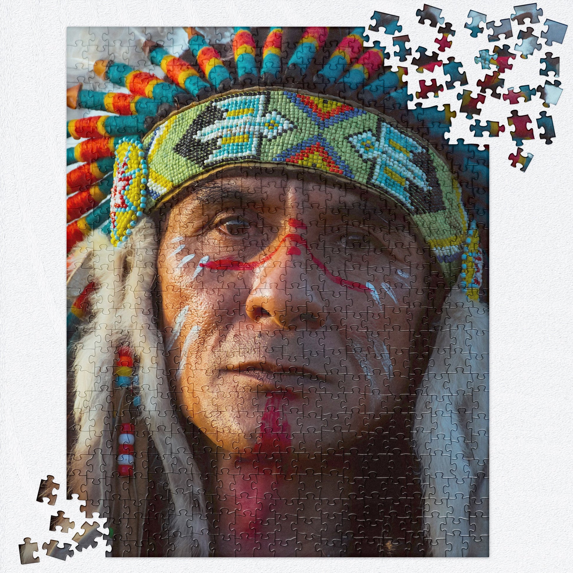 NATIVE AMERICAN INDIAN Jigsaw Puzzle - 520 Pieces - Premium Jigsaw Puzzle from The Wishful Fish Kids - Just $38.00! Shop now at The Wishful Fish Kids