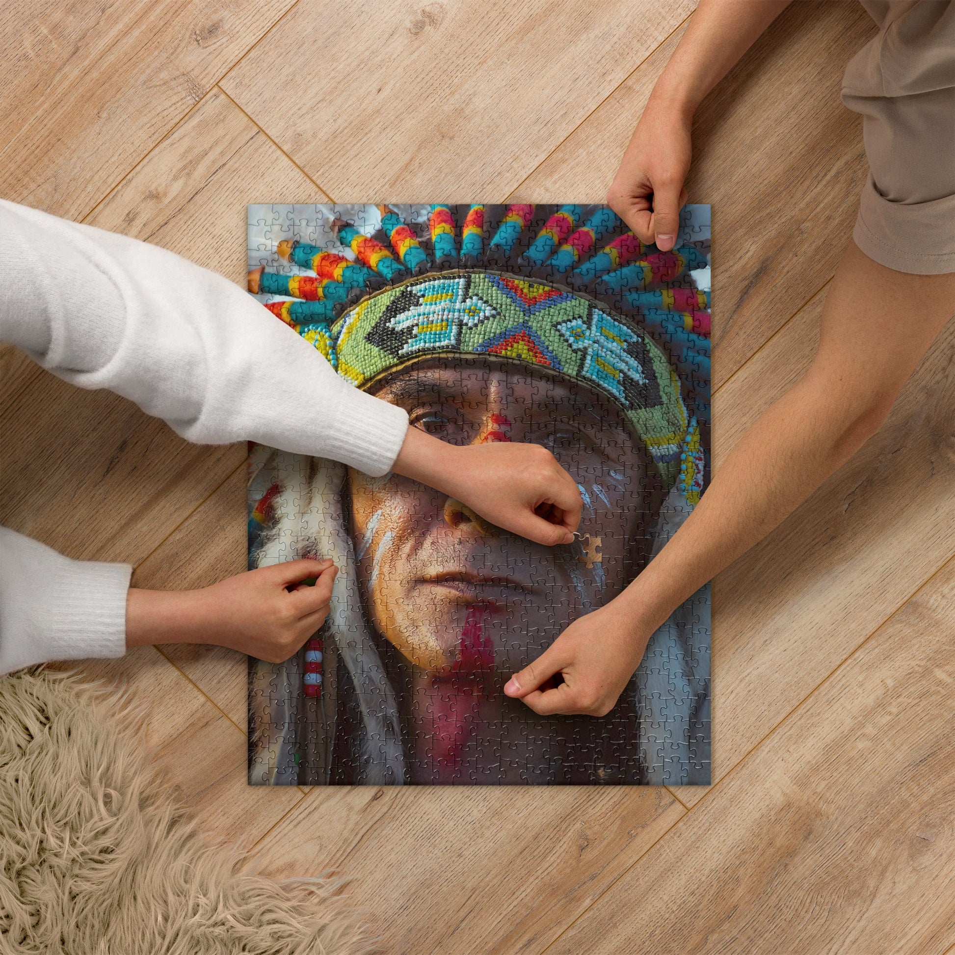 NATIVE AMERICAN INDIAN Jigsaw Puzzle - 520 Pieces - Premium Jigsaw Puzzle from The Wishful Fish Kids - Just $38! Shop now at The Wishful Fish Kids