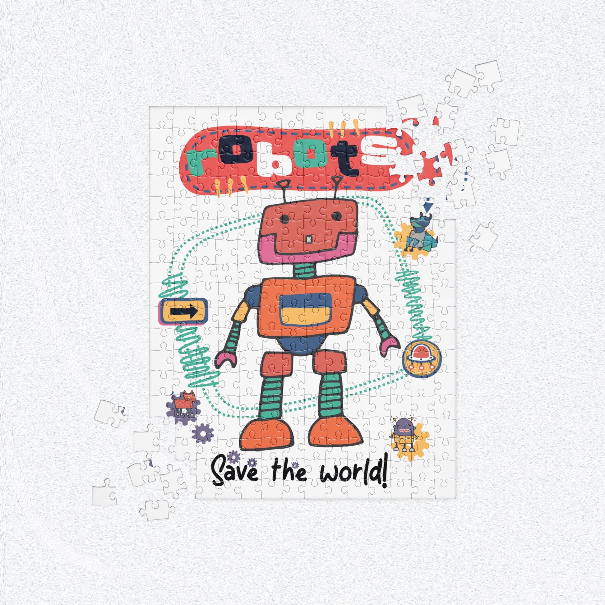 ROBOTS RULE THE WORLD Jigsaw Puzzle - 520 Pieces The Wishful Fish Kids