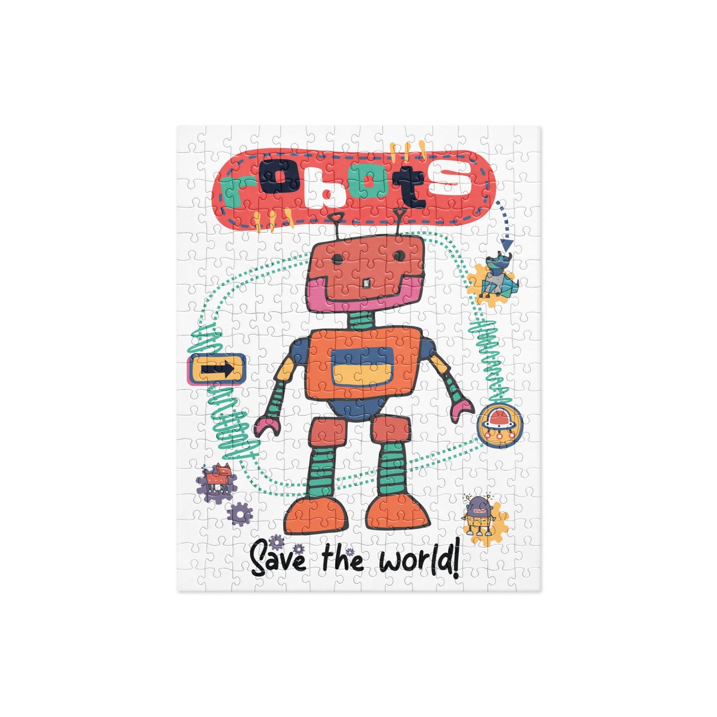 ROBOTS RULE THE WORLD Jigsaw Puzzle - 520 Pieces The Wishful Fish Kids