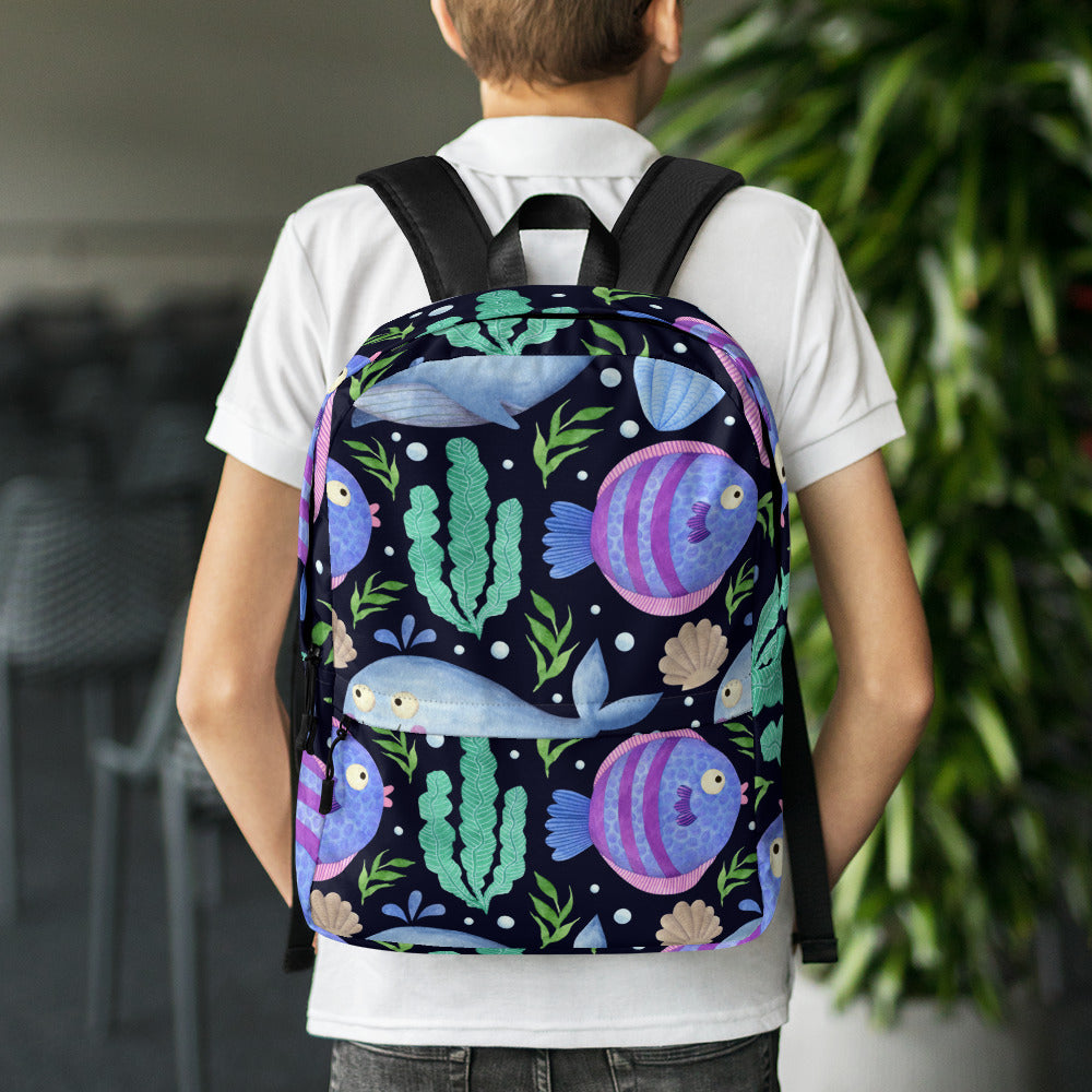 SEA CREATURES Laptop Backpack - Premium Backpacks from The Wishful Fish Kids - Just $48.00! Shop now at The Wishful Fish Kids