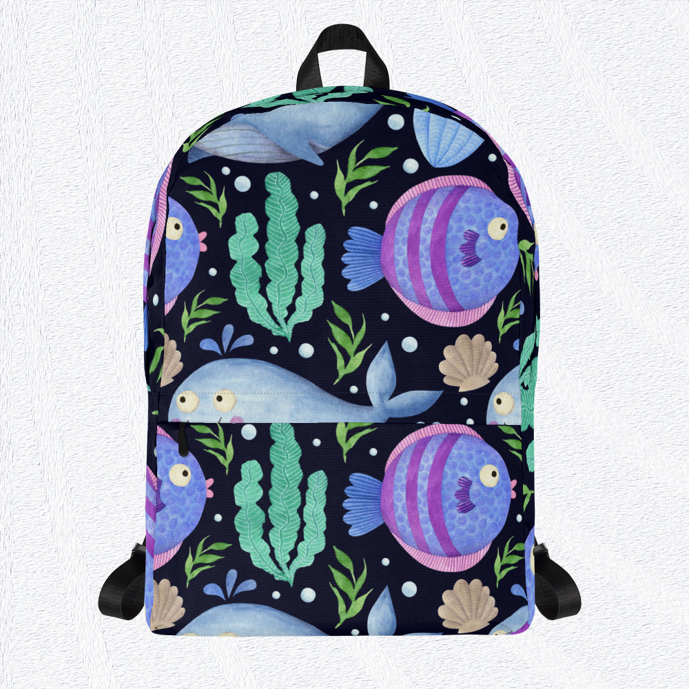 SEA CREATURES Laptop Backpack - Premium Backpacks from The Wishful Fish Kids - Just $48.00! Shop now at The Wishful Fish Kids