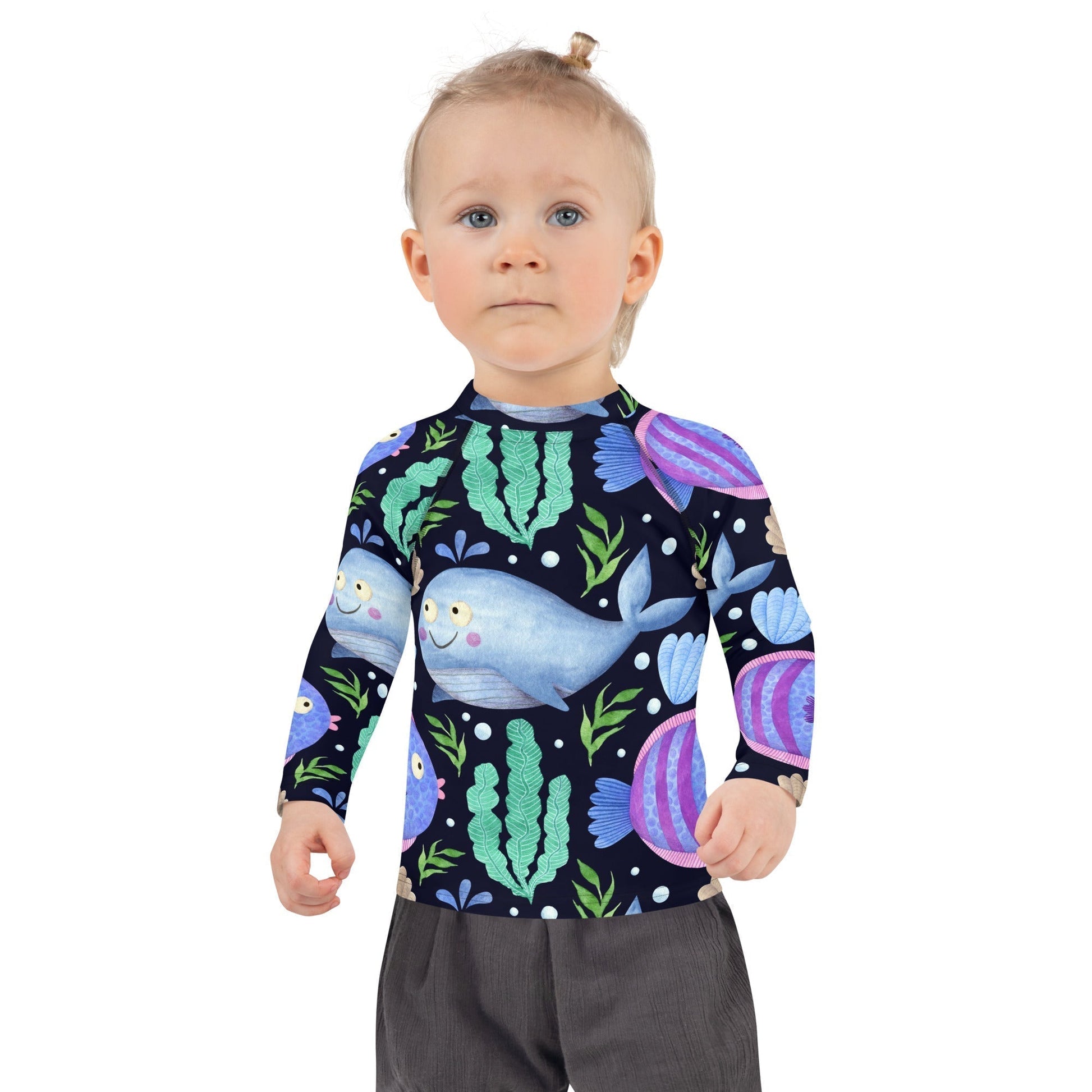 SEA CREATURES Toddler Rash Guard Shirt - Sizes 2T-7 - Premium kids shirt from The Wishful Fish Kids - Just $31.00! Shop now at The Wishful Fish Kids