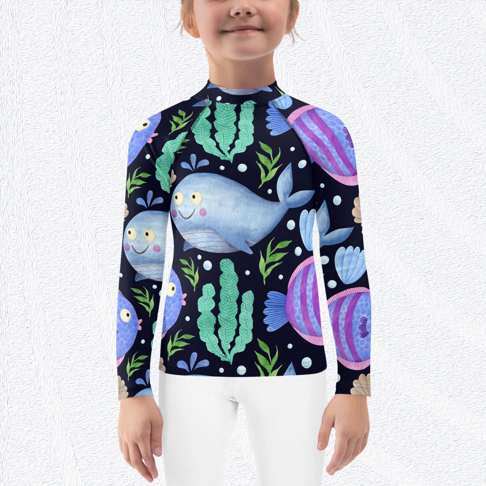 SEA CREATURES Toddler Rash Guard Shirt - Sizes 2T-7 - Premium kids shirt from The Wishful Fish Kids - Just $31.00! Shop now at The Wishful Fish Kids