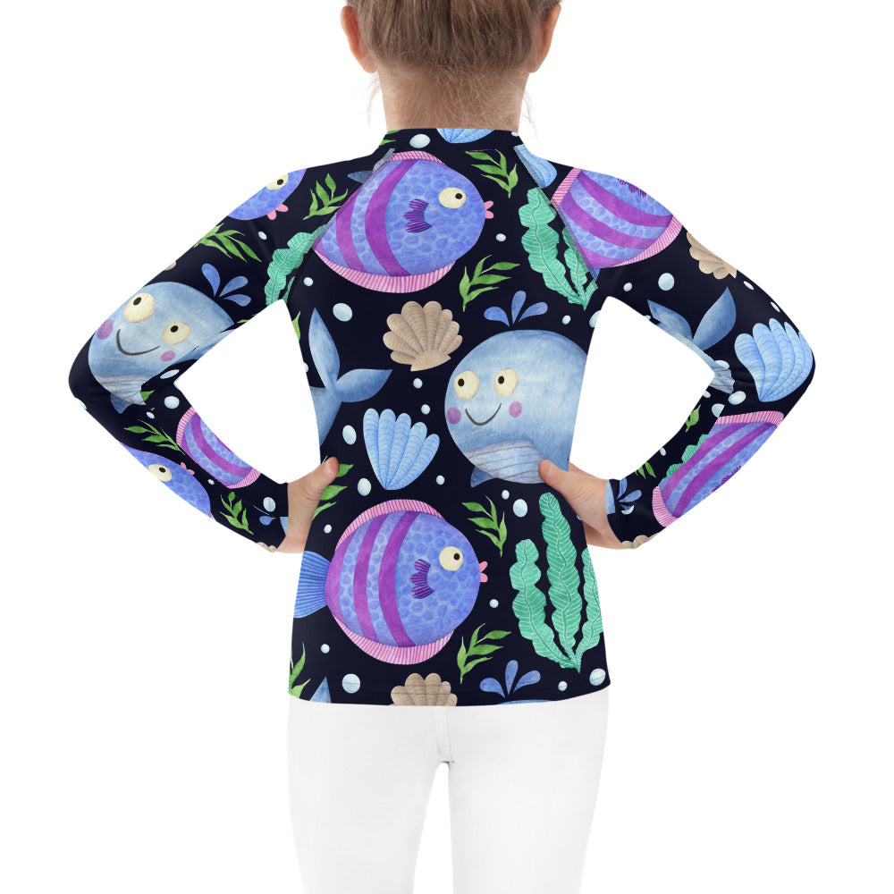 SEA CREATURES Toddler Rash Guard Shirt - Sizes 2T-7 - Premium kids shirt from The Wishful Fish Kids - Just $31.00! Shop now at The Wishful Fish Kids