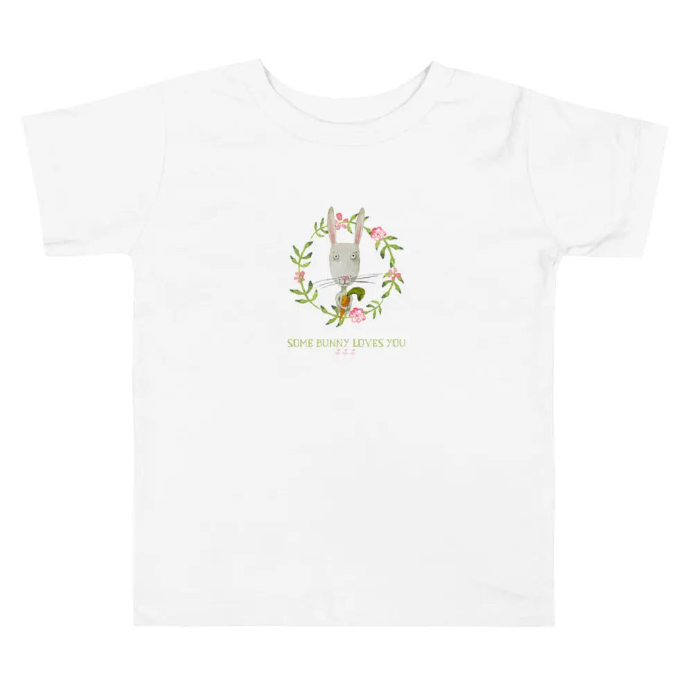 Hop into cuteness with this adorable SOME BUNNY LOVES YOU Toddler Tee. SHOP Now at The Wishful Fish Kids