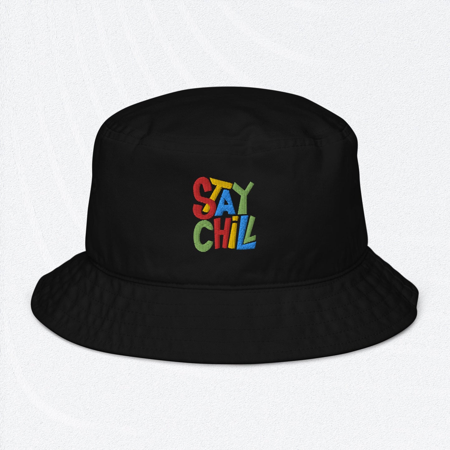 STAY CHILL Embroidered Organic Bucket Hat for Teens - Premium Bucket Hat from The Wishful Fish Kids - Just $38.00! Shop now at The Wishful Fish Kids