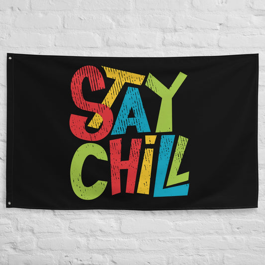 STAY CHILL Flag for Teens Room, Dorms & Parties - Premium Flag from The Wishful Fish Kids - Just $34.50! Shop now at The Wishful Fish Kids