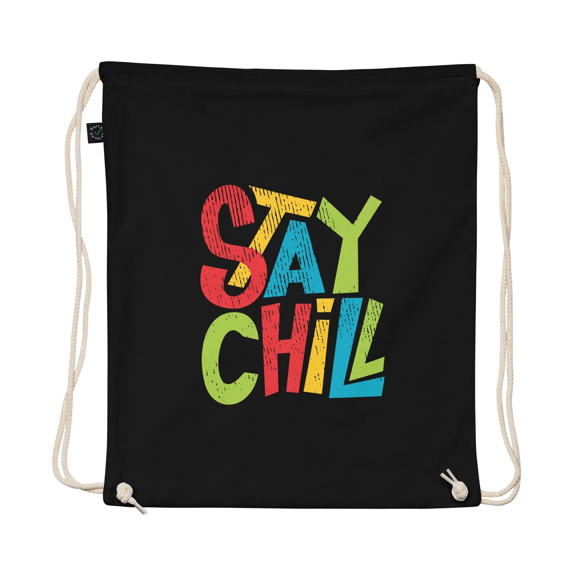 STAY CHILL Organic Cotton Drawstring Bag - Premium Drawstring Bag from The Wishful Fish Kids - Just $30.00! Shop now at The Wishful Fish Kids