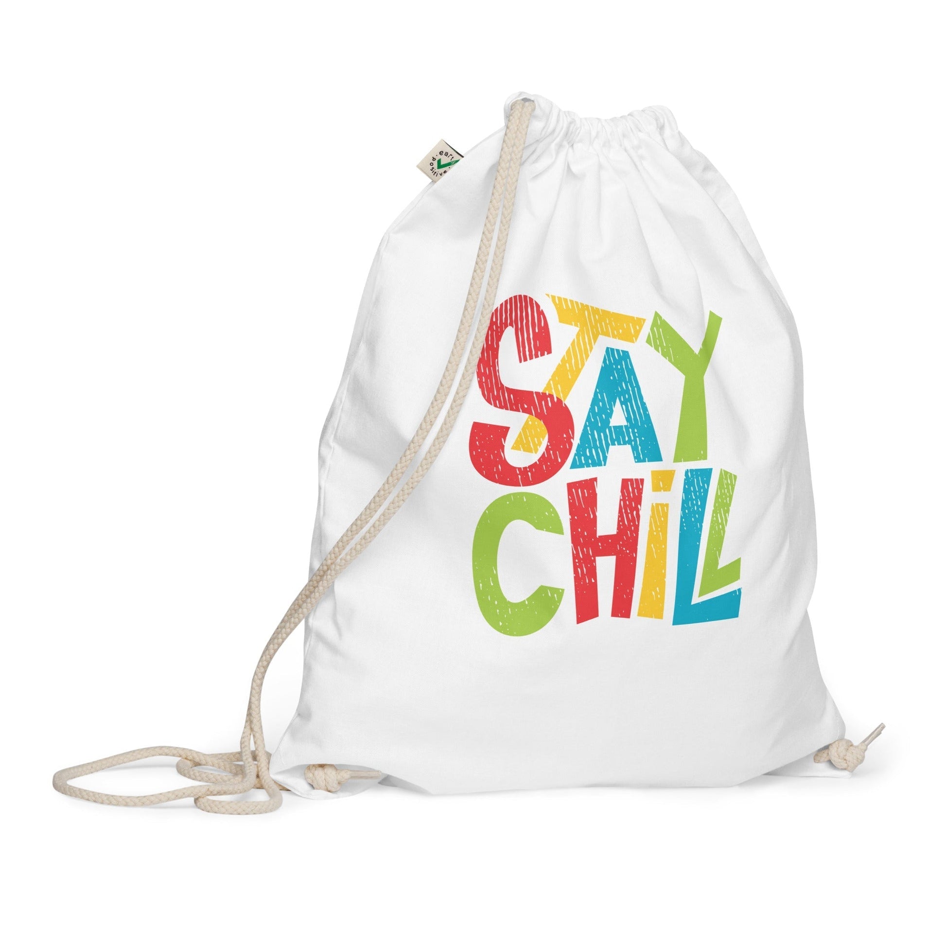 STAY CHILL Organic Cotton Drawstring Bag - Premium Drawstring Bag from The Wishful Fish Kids - Just $30.00! Shop now at The Wishful Fish Kids