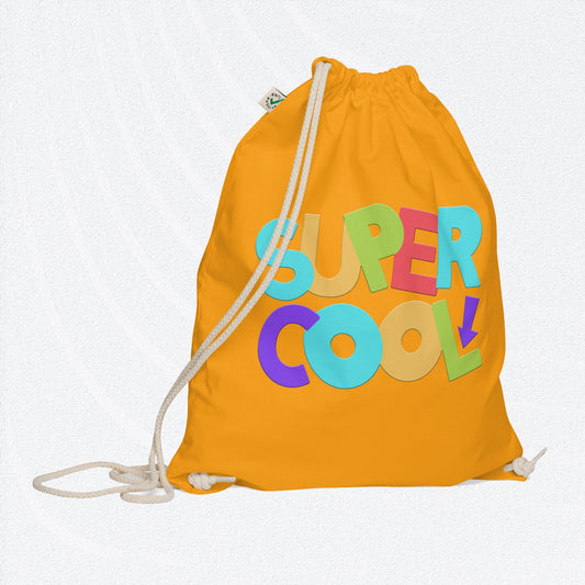 SUPER COOL Organic Cotton Drawstring Bag - Premium Drawstring Bag from The Wishful Fish Kids - Just $28.00! Shop now at The Wishful Fish Kids