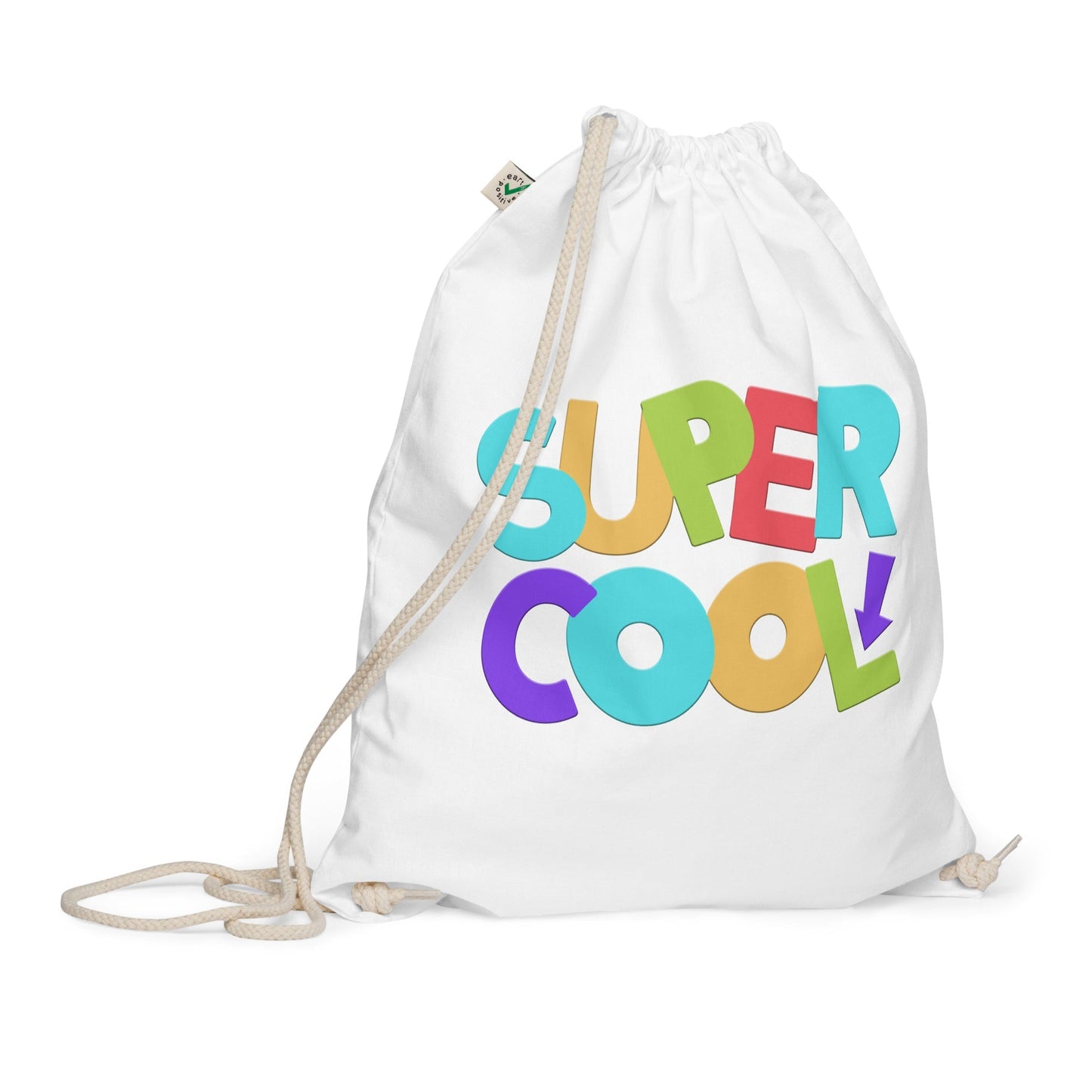 SUPER COOL Organic Cotton Drawstring Bag - Premium Drawstring Bag from The Wishful Fish Kids - Just $28.00! Shop now at The Wishful Fish Kids