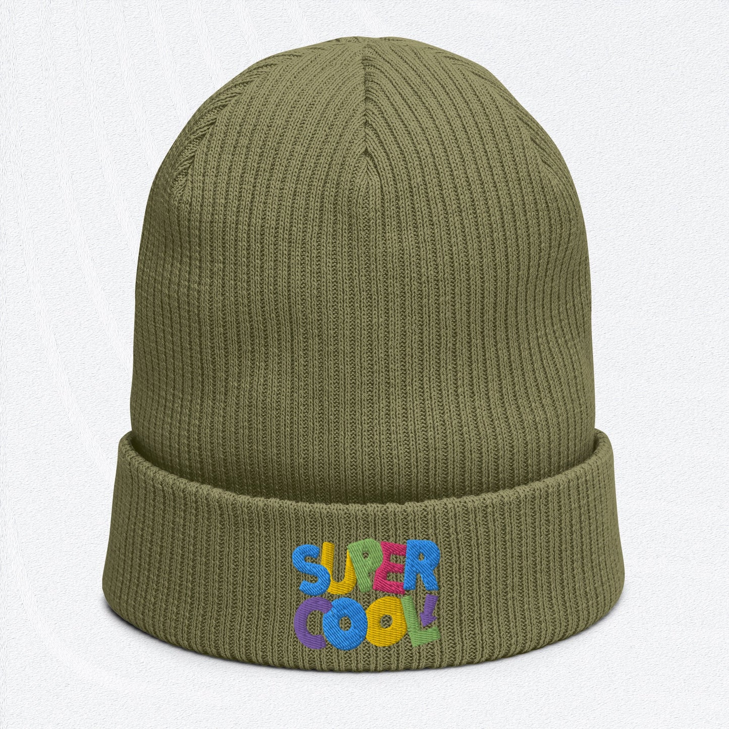 SUPER COOL Organic Ribbed Beanie - Premium Beanie Hat from The Wishful Fish Kids - Just $28.00! Shop now at The Wishful Fish Kids