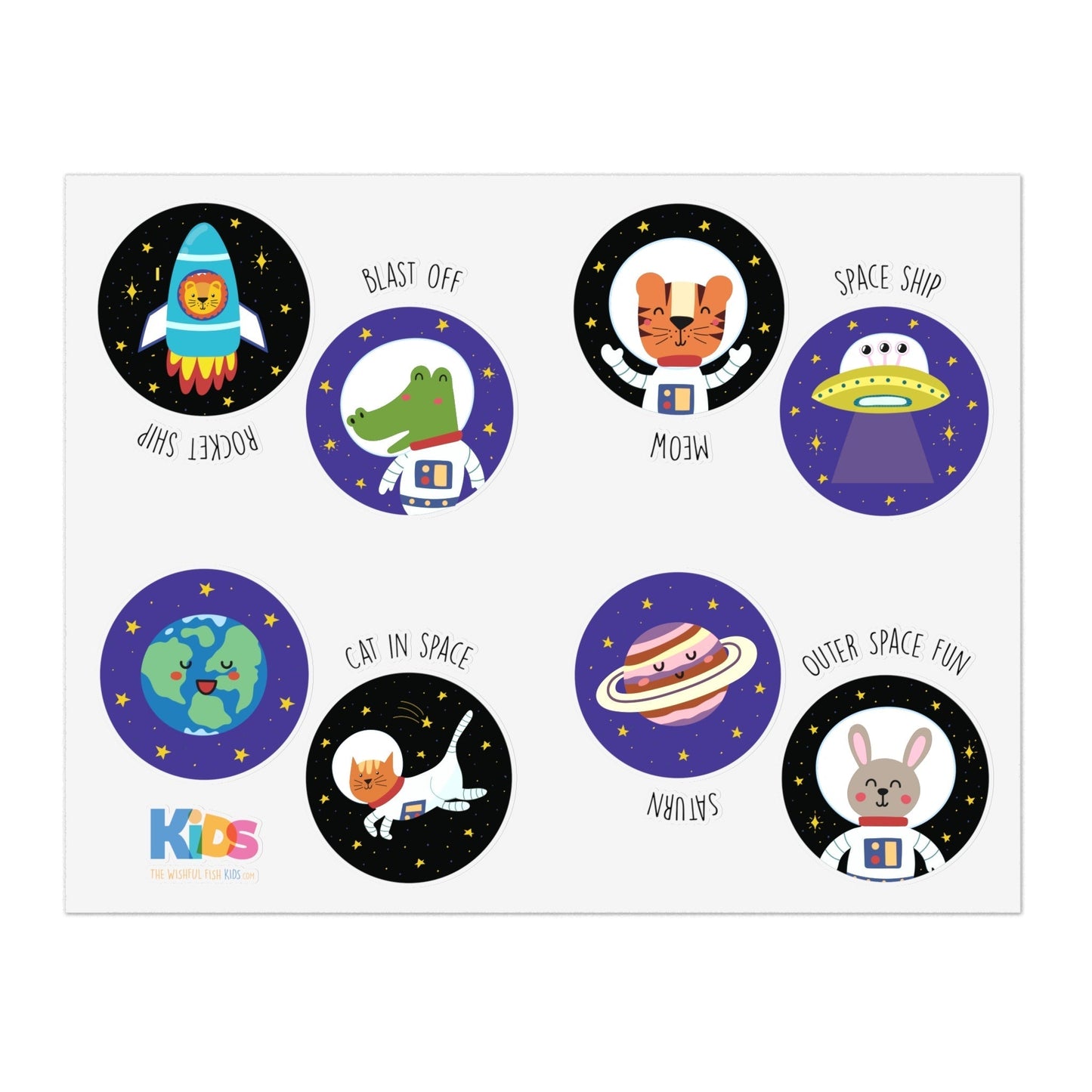 TAKE TRIP TO OUTER SPACE Sticker Sheet - Premium Stickers from The Wishful Fish KIDS - Just $18.00! Shop now at The Wishful Fish Kids