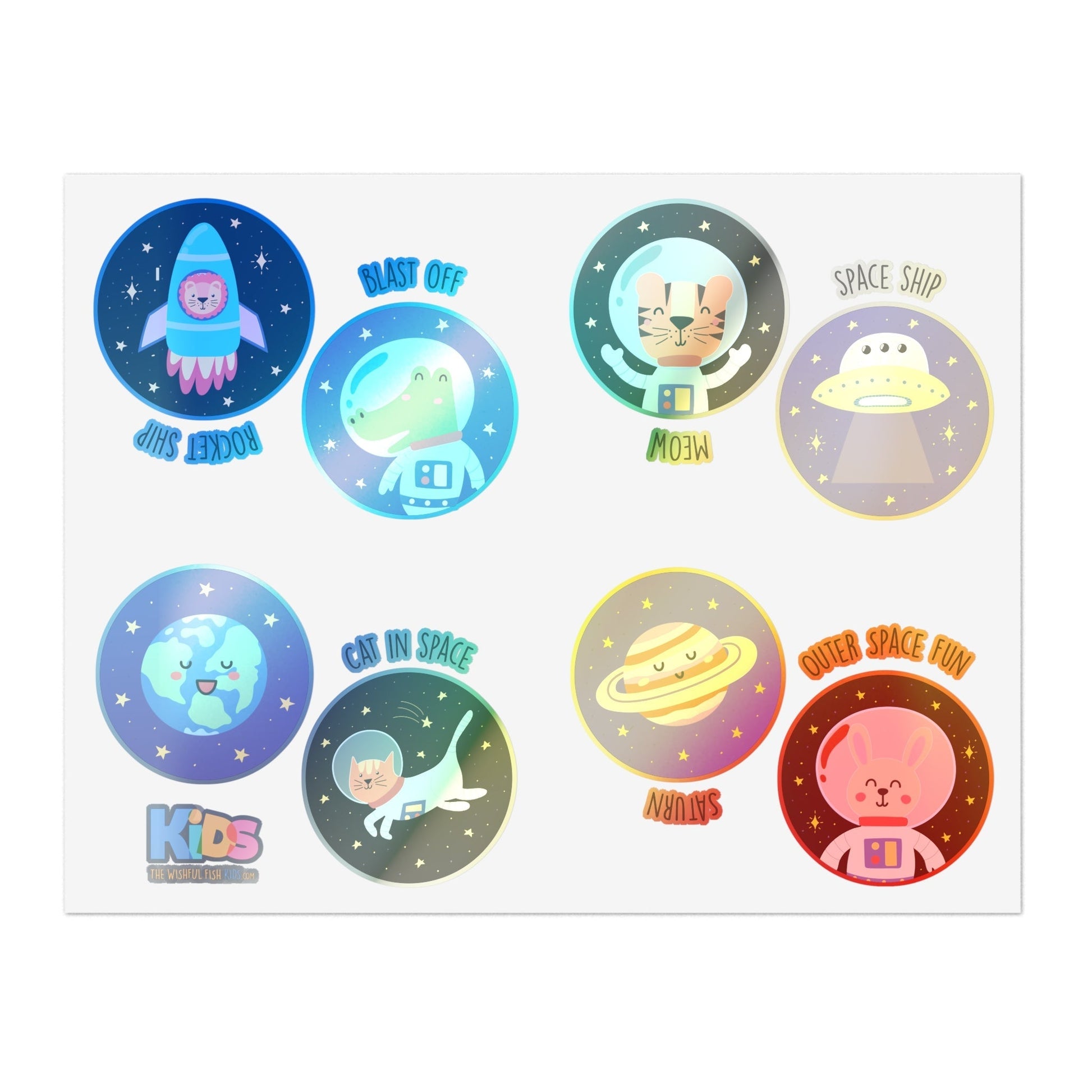 TAKE TRIP TO OUTER SPACE Sticker Sheet The Wishful Fish Kids