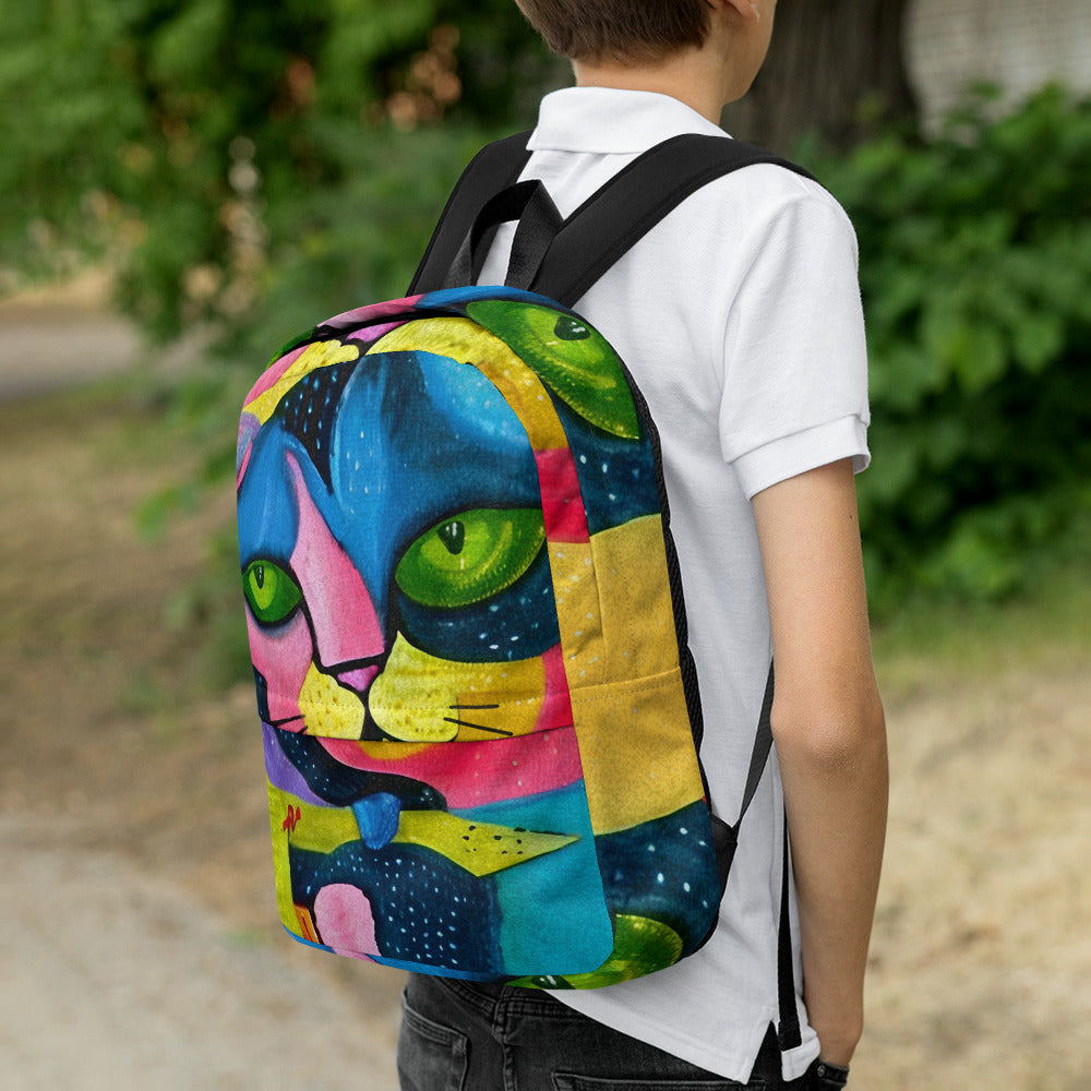 WHIMSICAL CAT Backpack - Premium Backpack from The Wishful Fish Kids - Just $46! Shop now at The Wishful Fish Kids